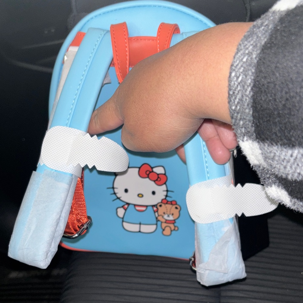 Loungefly Hello Kitty Blue and Red Backpack - Picture 3 of 8